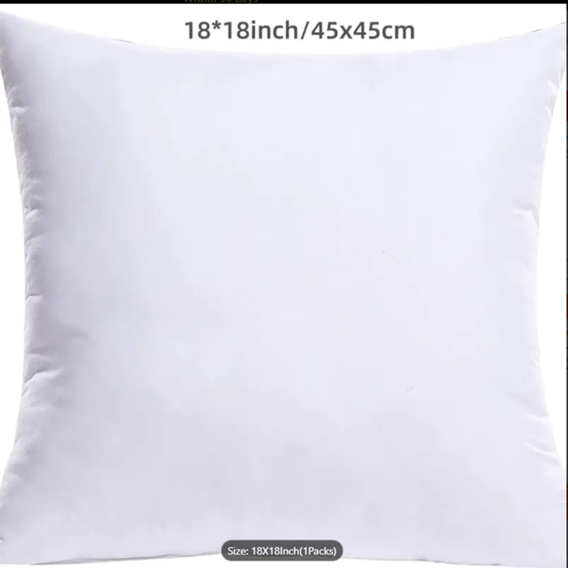 18"x18" Throw Pillow FULL set of cover and insert Wide Variety of Colors reversable