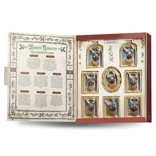 4" Reindeer Frame Ornament 8 Piece Gift Set