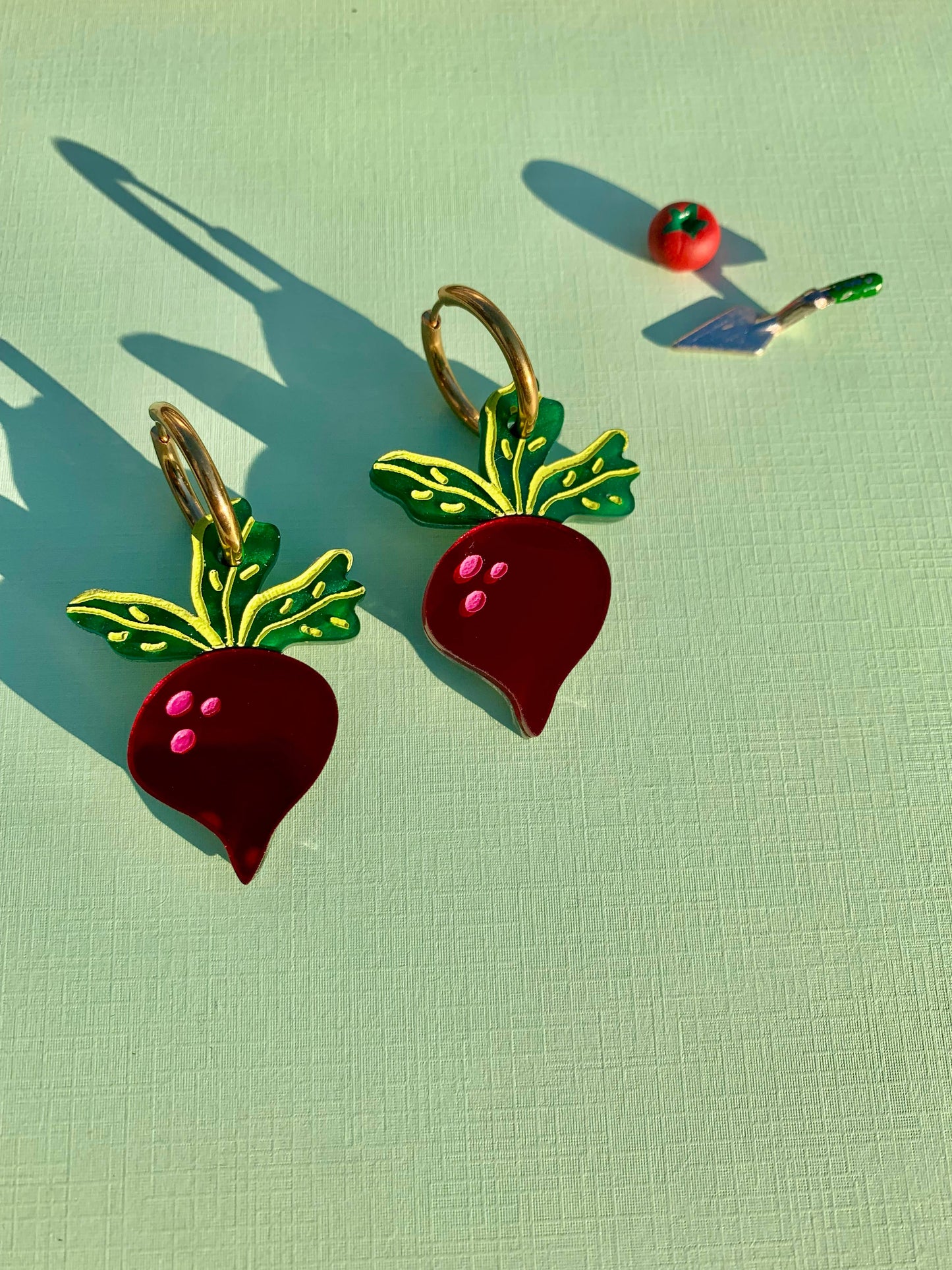 Just Beet It! Acrylic Earrings