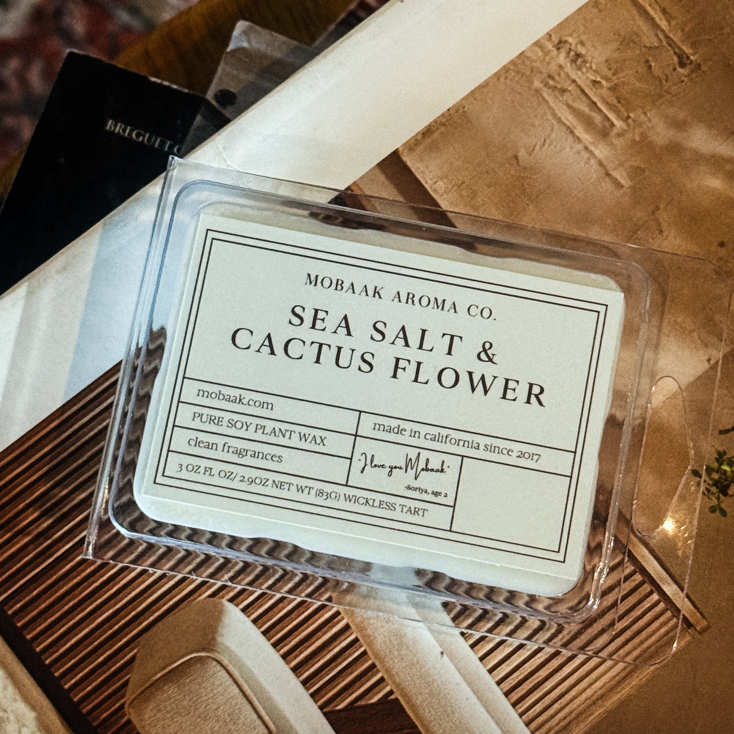Sea Salt & Cactus Flower Wickless Tart
