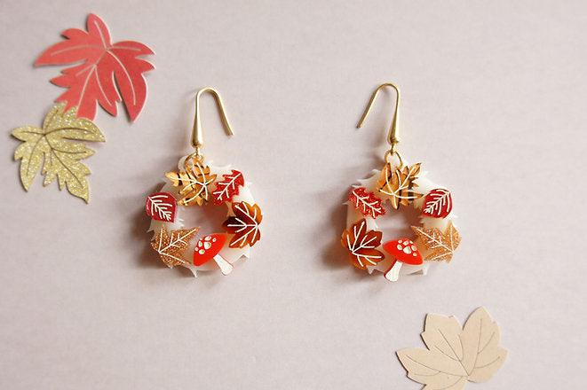 Autumn Wreath Earrings by Laliblue