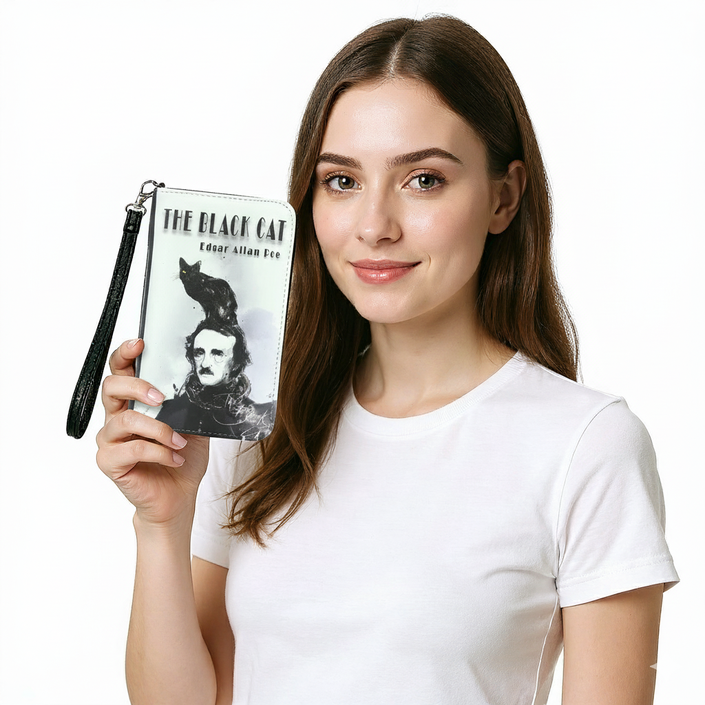 The Black Cat by Edgar Allan Poe Wallet in Vinyl
