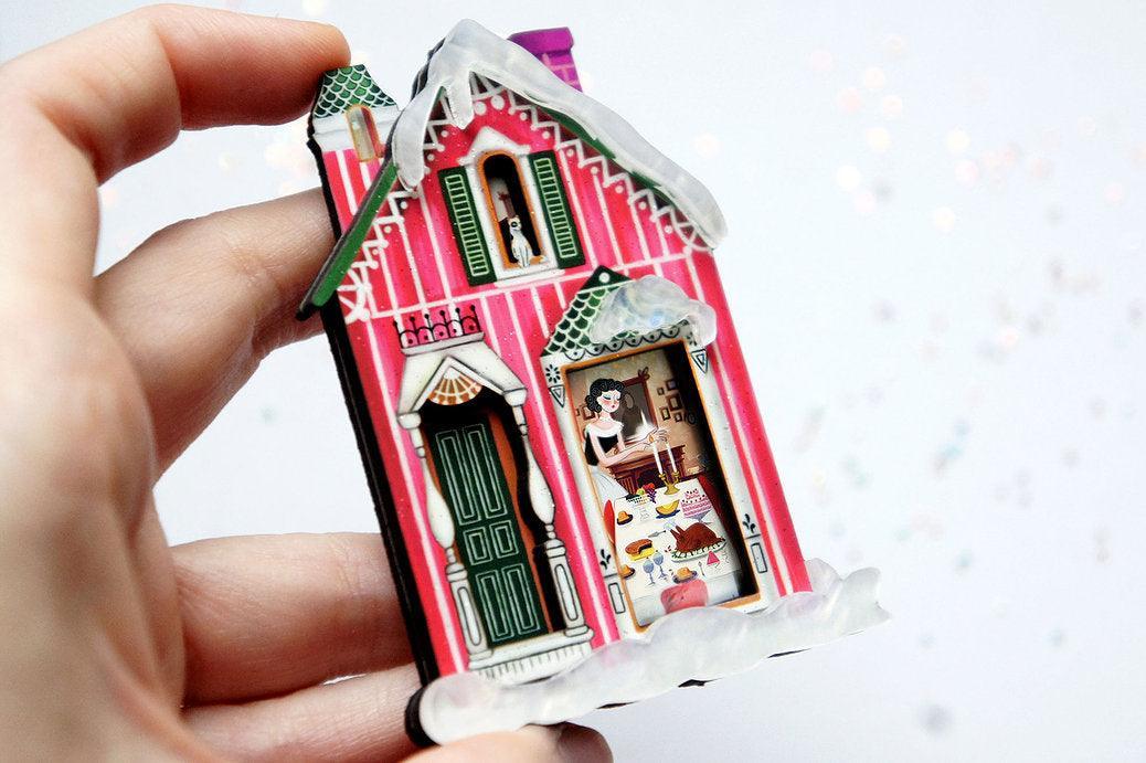Dinner at Home Holiday Brooch by Laliblue