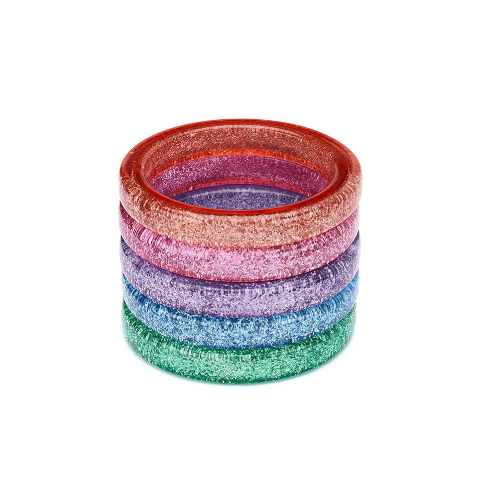 Green Lagoon Glitter Bangle by Splendette - MEDIUM