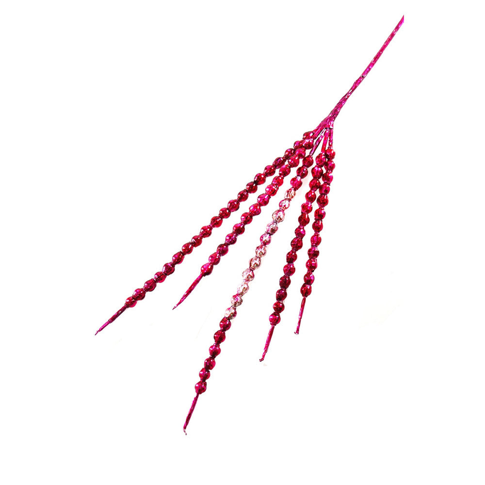 Mid Century Beaded Spray - Fucshia