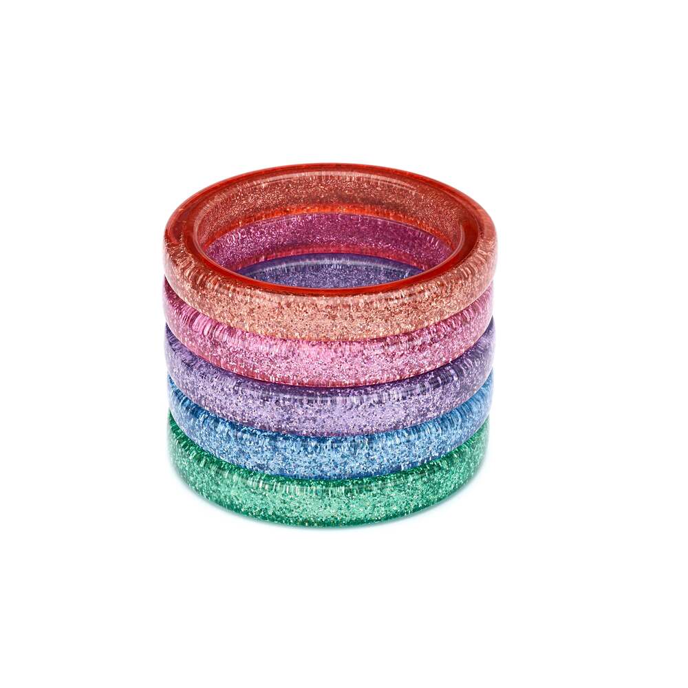 Narrow Lilac Glitter Medium Bangle by Splendette