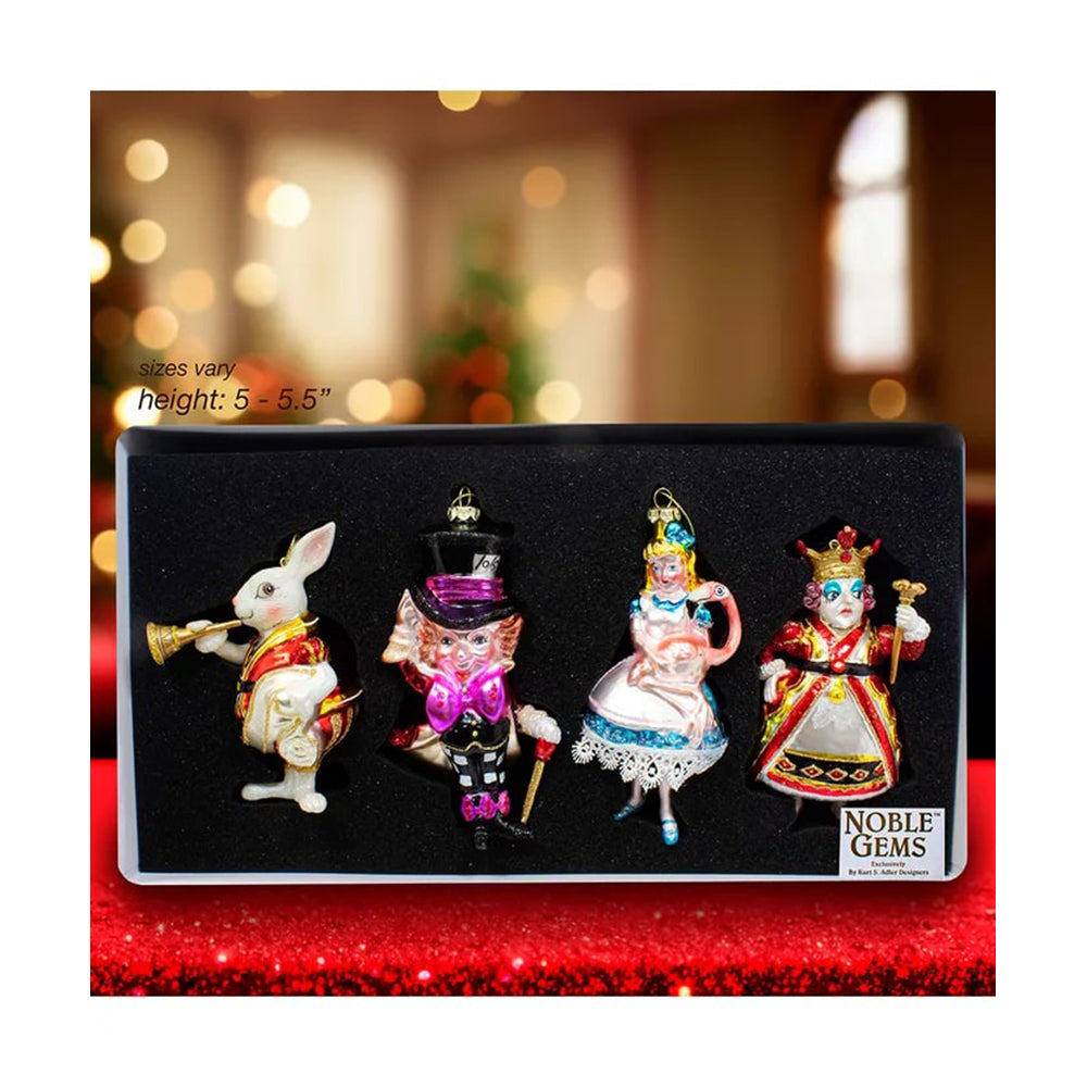 Noble Gems™ Glass Wonderland Ornament Set, 4-Piece Box by Kurt Adler