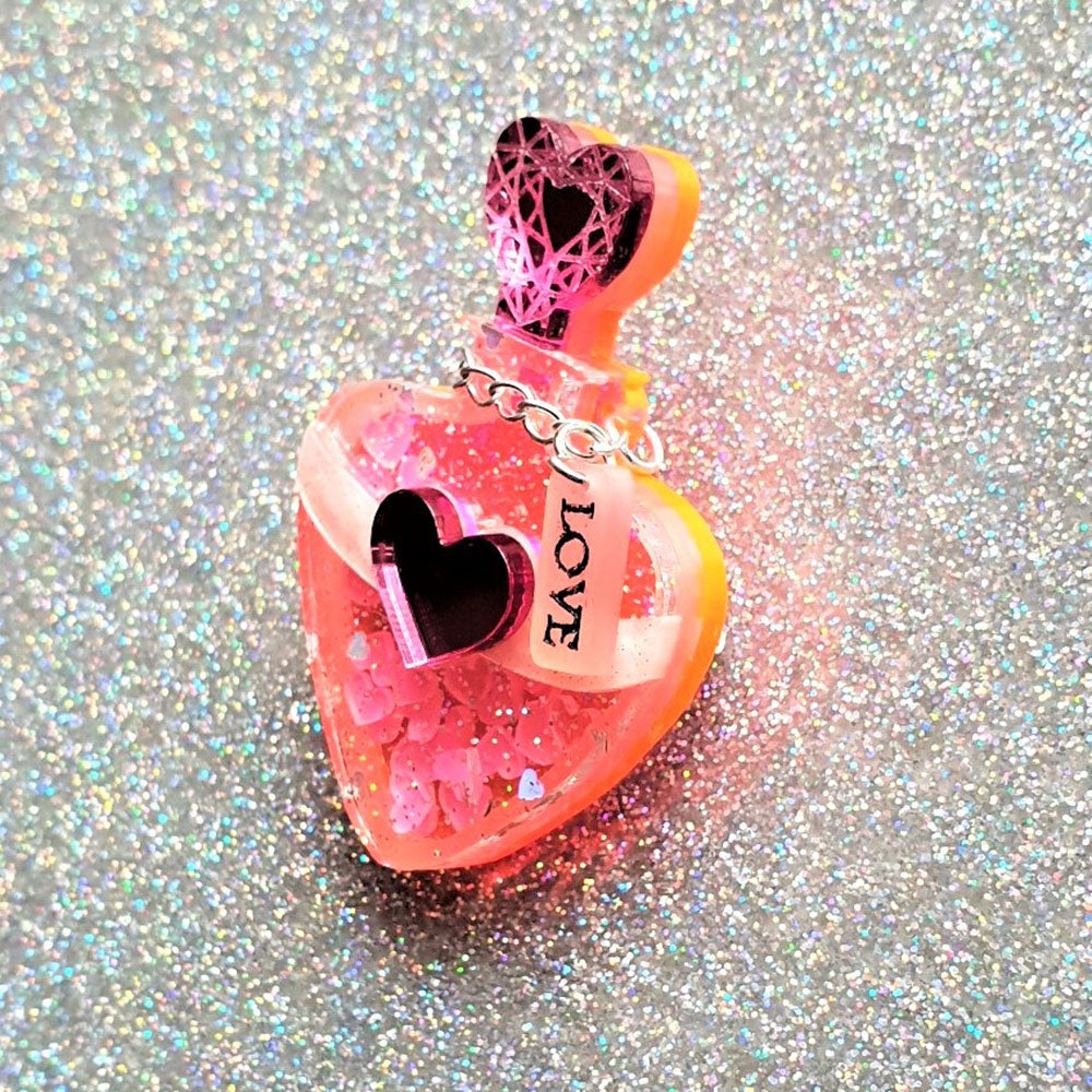 Precious Heart Potion Brooch by Cherryloco