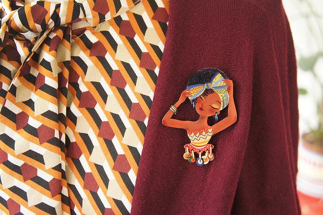World Day of African Culture brooch by Laliblue