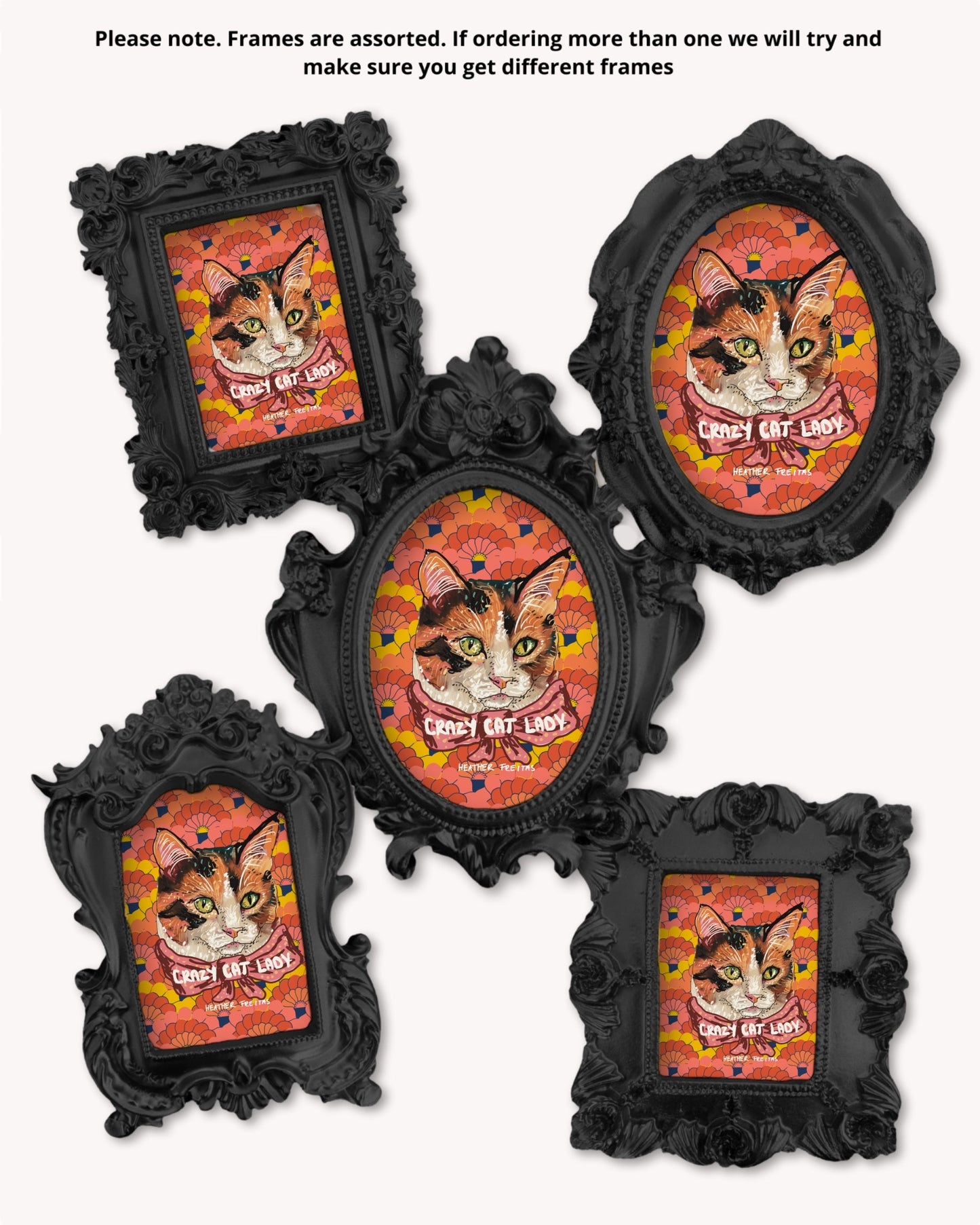 Crazy Cat Lady Print - Mini framed print