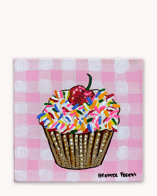 Cupcake with Sprinkles ( Original Painting )