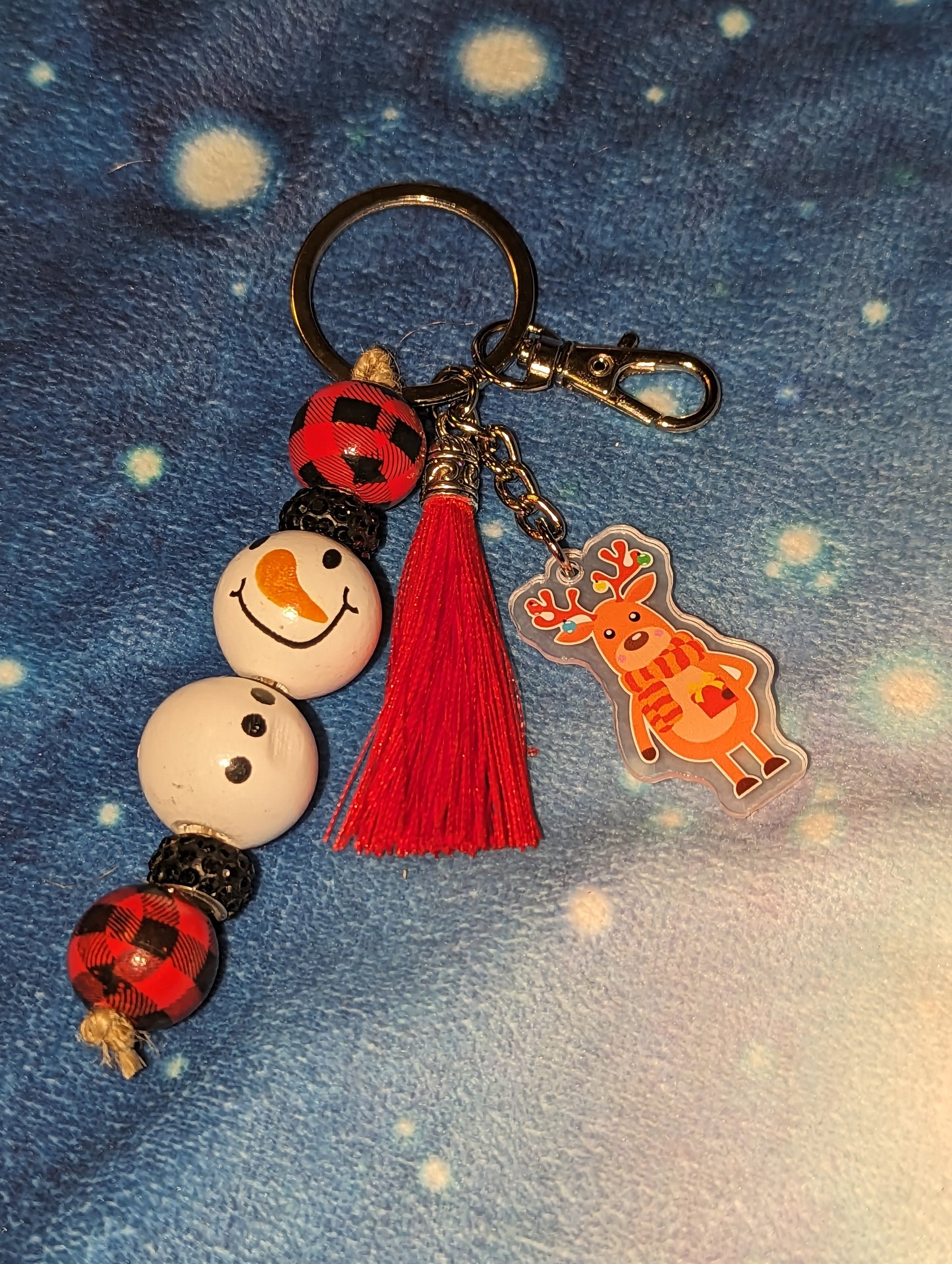 Christmas Snowman Keychain