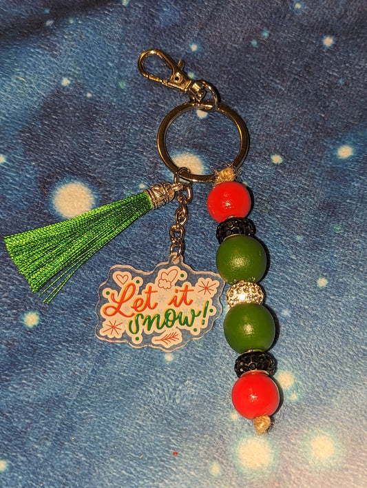 Christmas Let it Snow Keychain