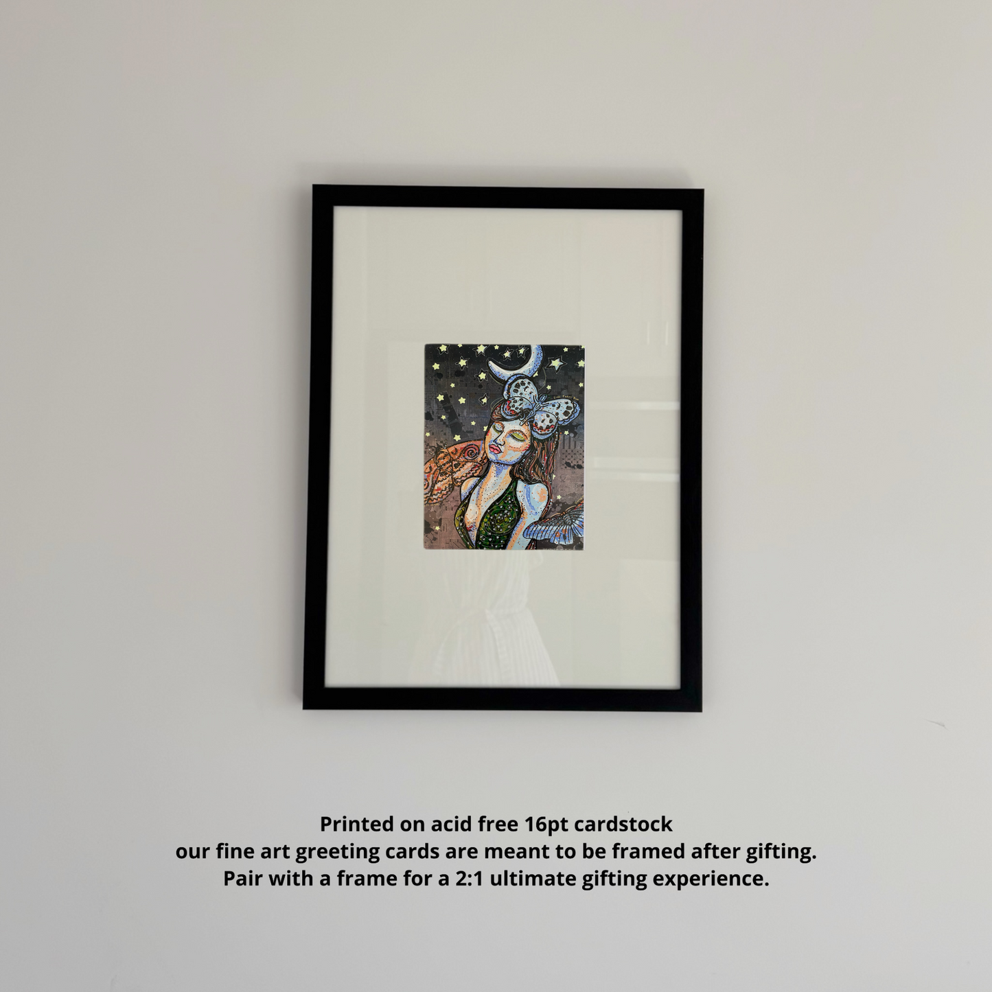 Moon Tides & Moth Flies - Greeting Card / Fine Art Print