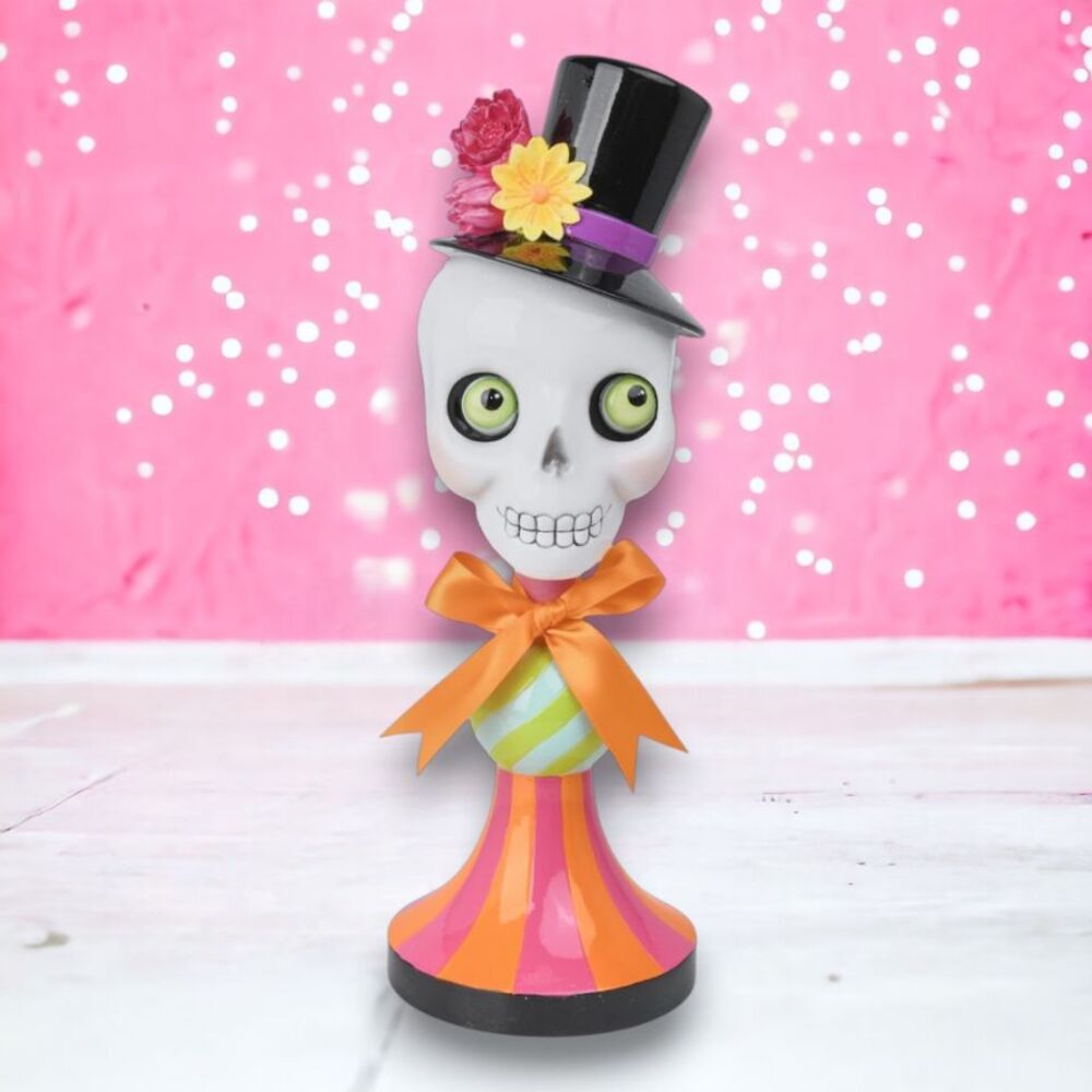 14.5in Quirky Skull Pedestal by December Diamonds