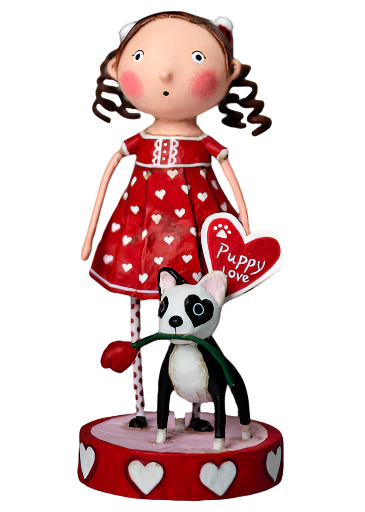 Mila Loves Milo Valentine's Day Figurine by Lori Mitchell