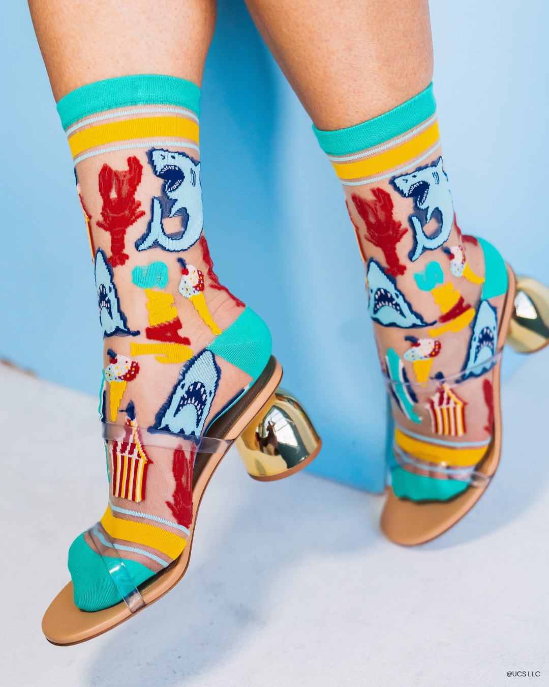 JAWS 50th Anniversary Sheer Crew Sock