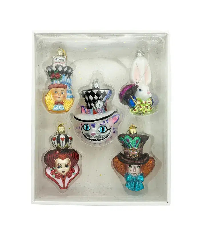 4.5-5" Noble Gems Alice Glass Character Ornament 5P