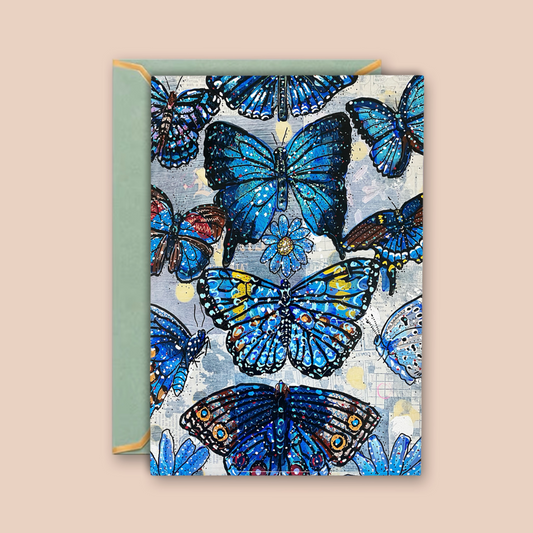Blue Butterflies - Greeting Card / Fine Art Print