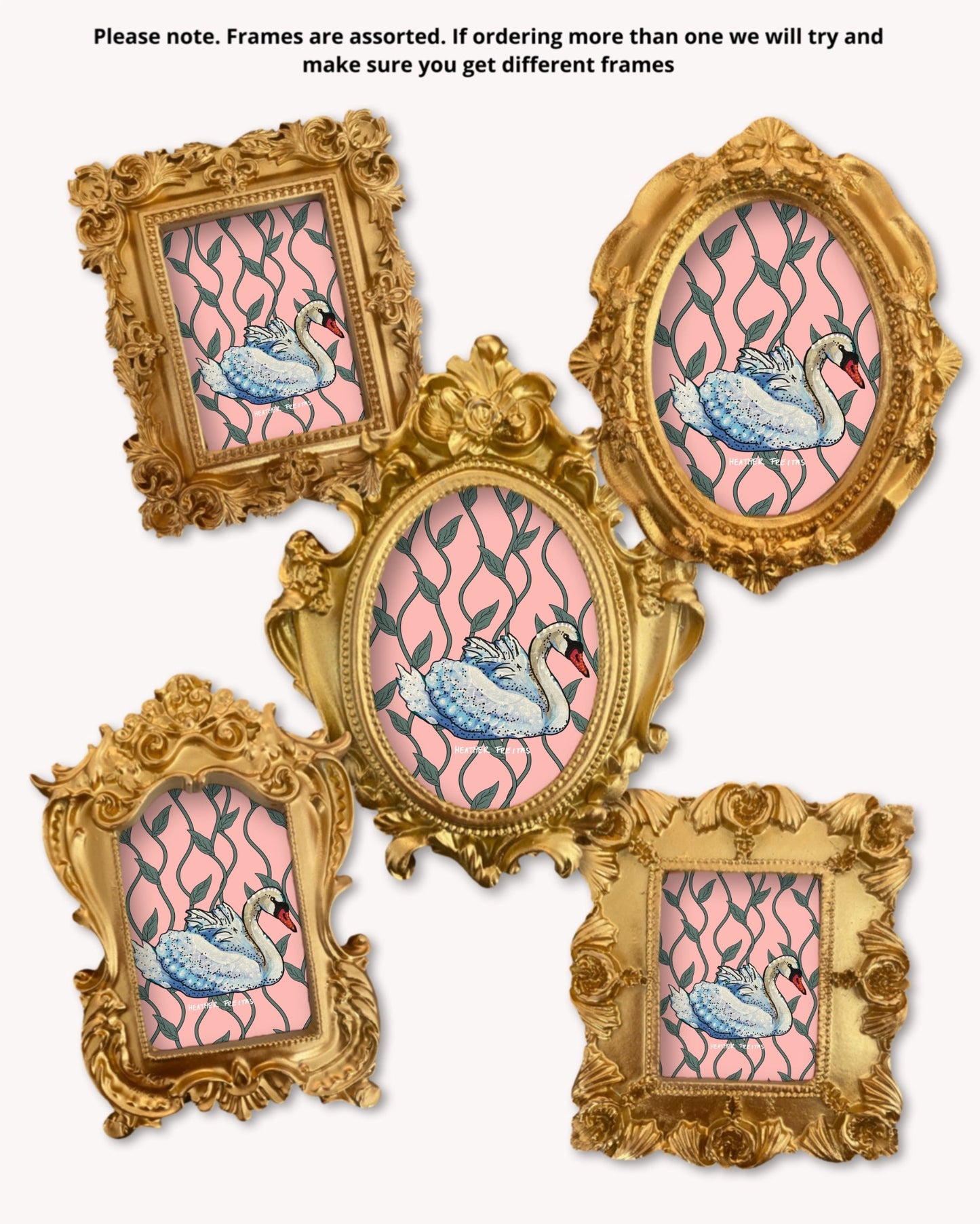 Swan - Mini framed print