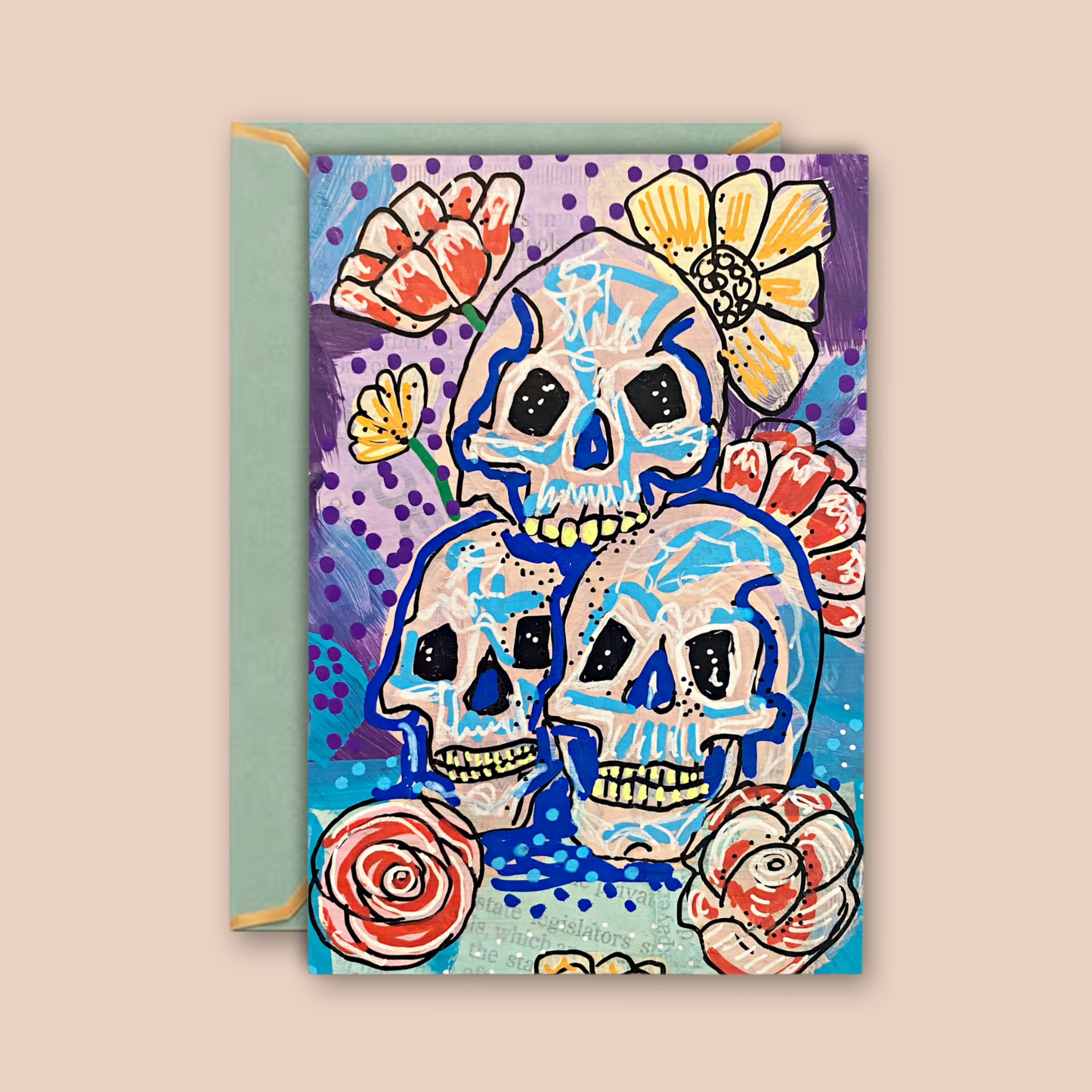 Three Skulls - Greeting Card / Fine Art Print
