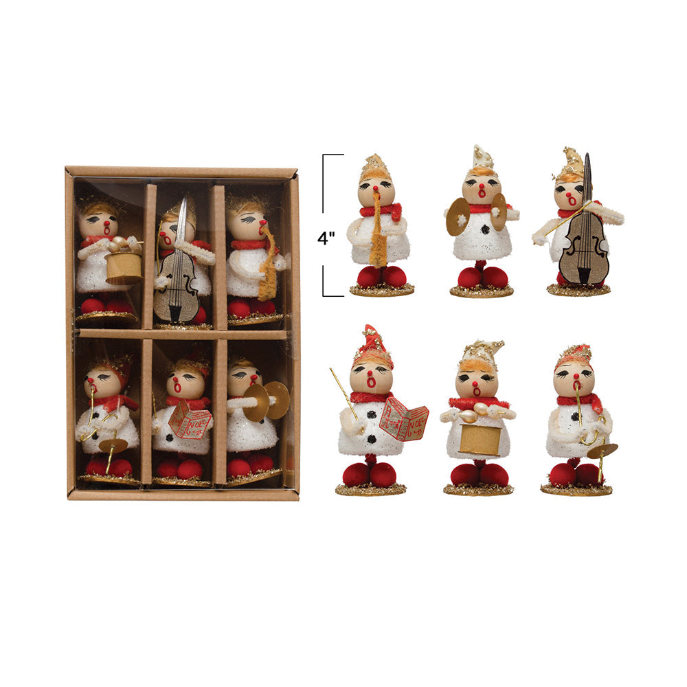 Vintage Reproduction Marching Band -4"H Foam, Wood Bead & Paper