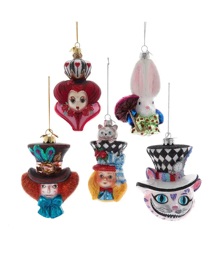 4.5-5" Noble Gems Alice Glass Character Ornament 5P
