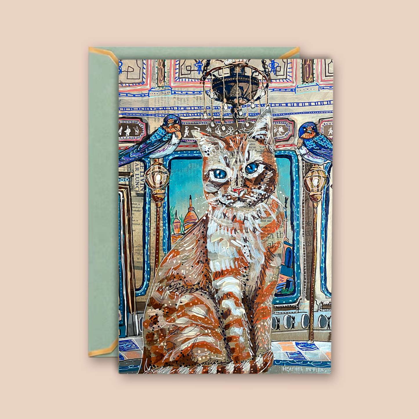 Royal Castle Cat - Greeting Card / Fine Art Print