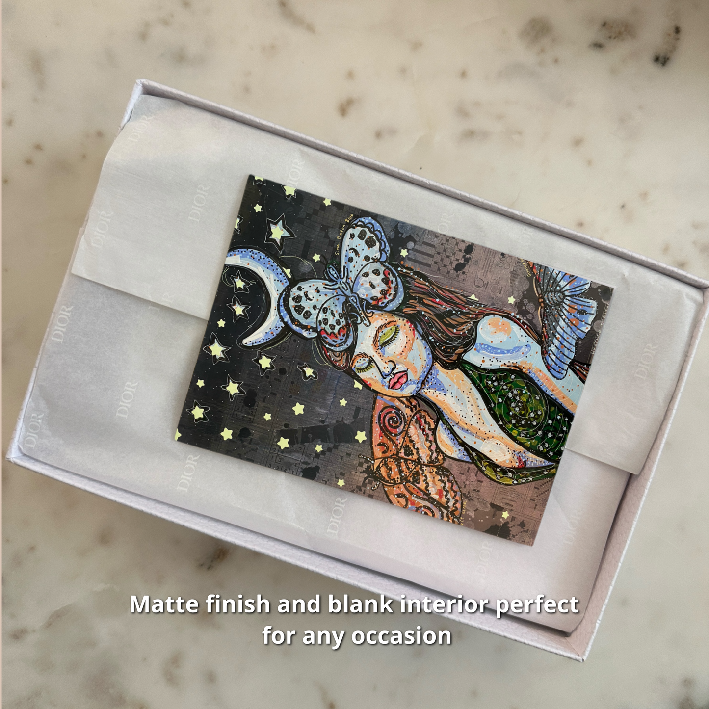 Moon Tides & Moth Flies - Greeting Card / Fine Art Print