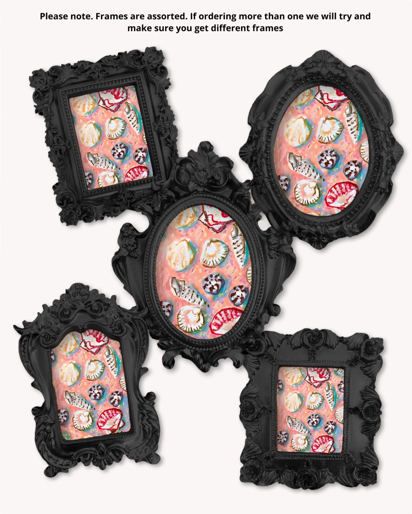 Pink Shells - Mini framed print