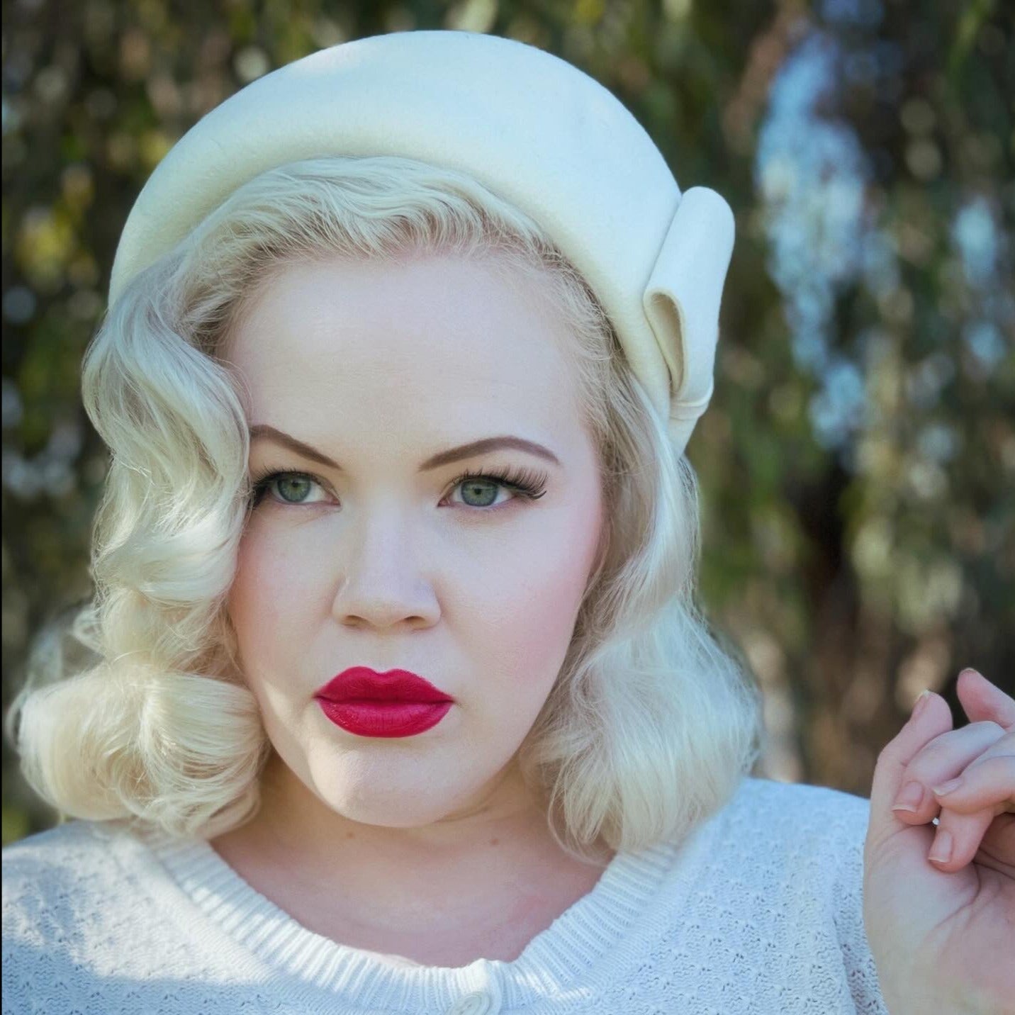 The Head-Turner Structured Beret by Lipstick & Chrome -WINE