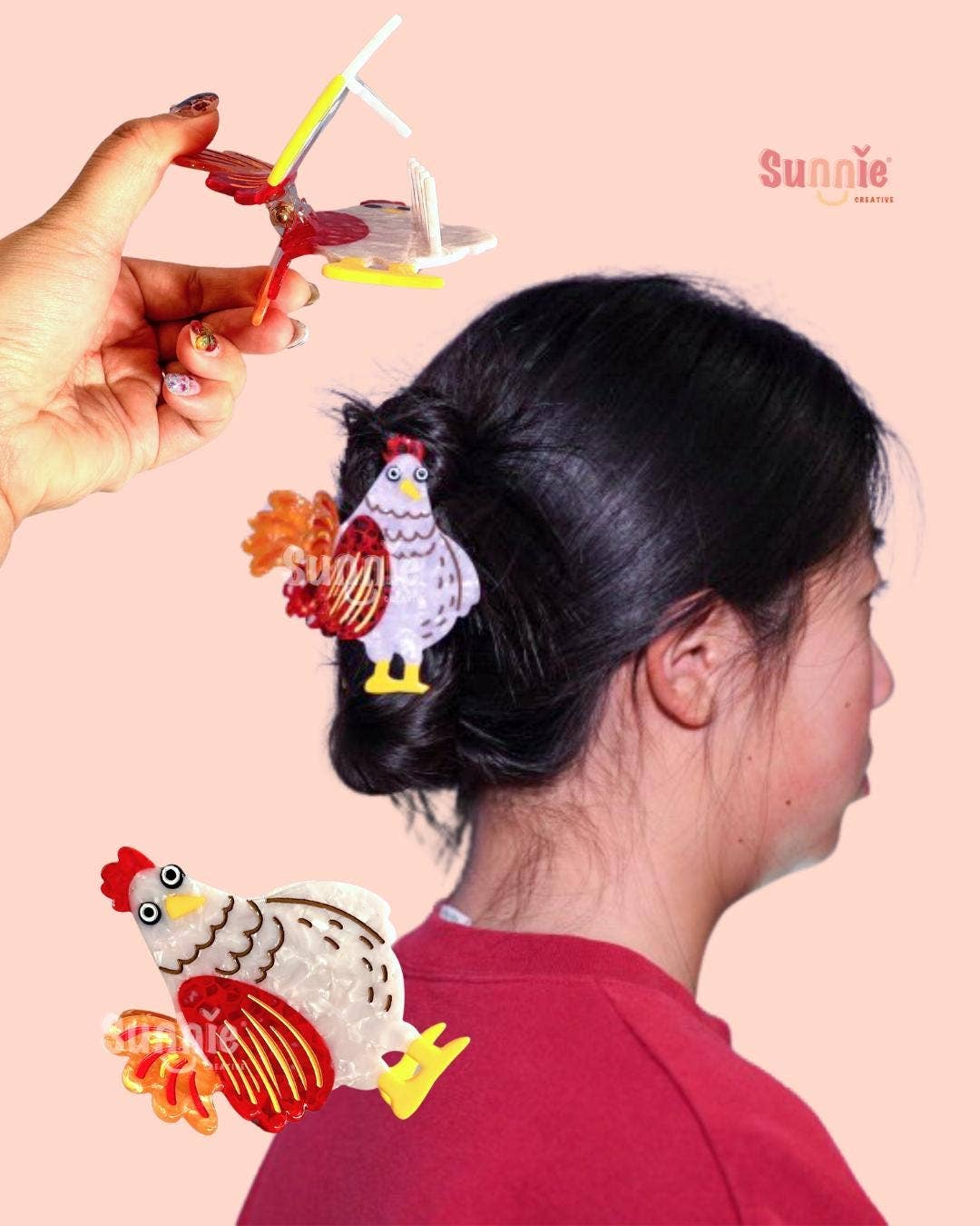 Nugget the Chicken Hair Claw Clip