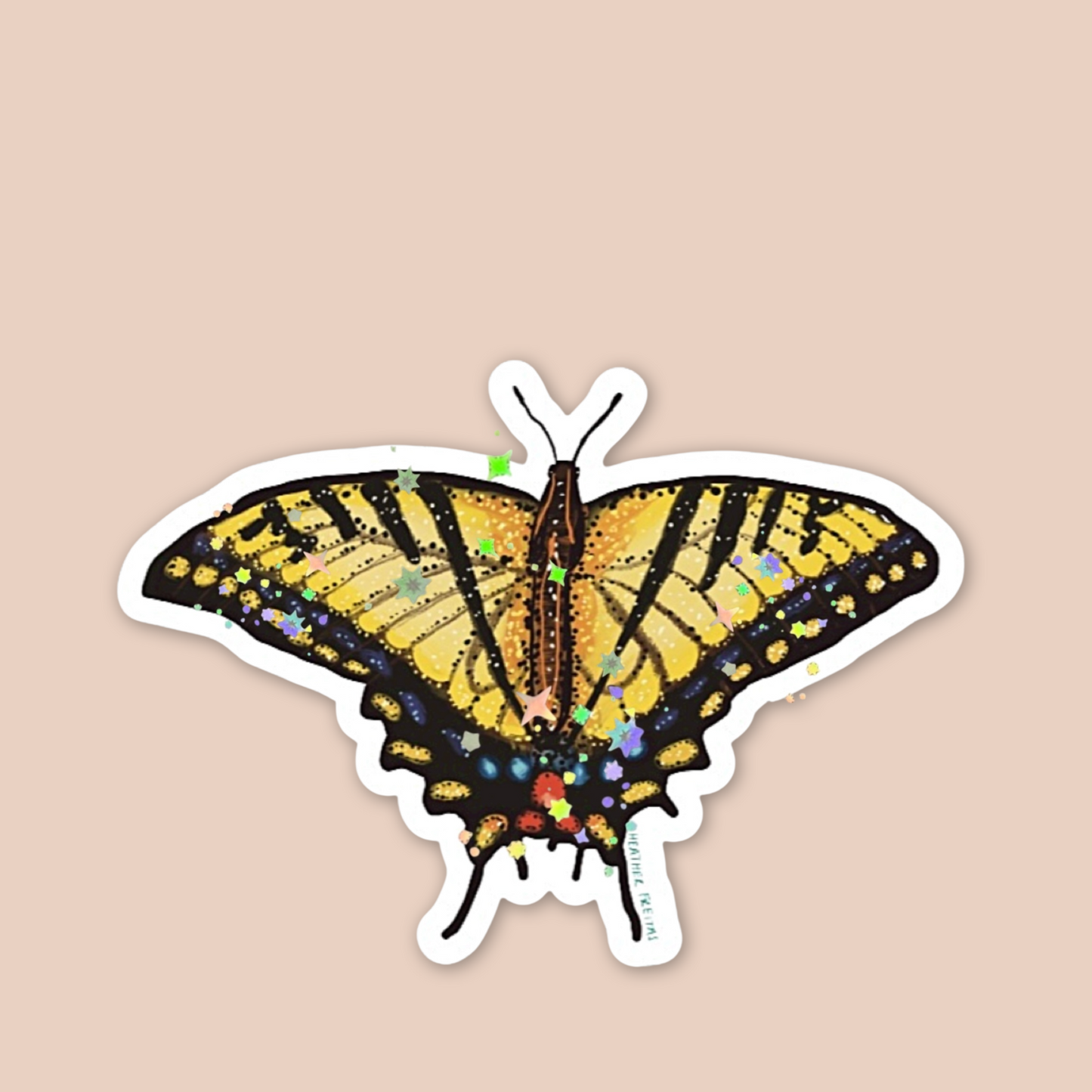 Yellow Swallowtail Butterfly Sticker