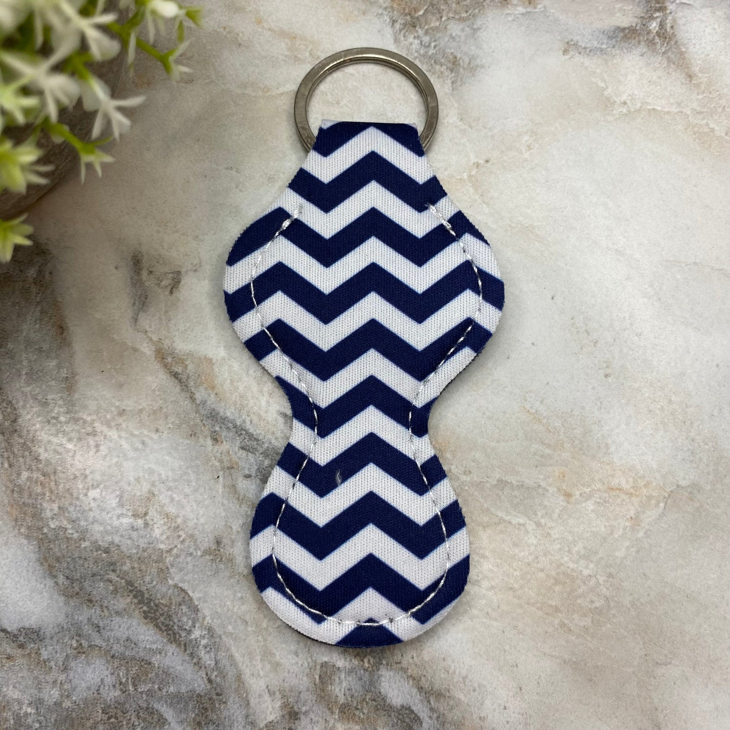 Lip Balm Chapstick Holder - #39 - Navy Chevron