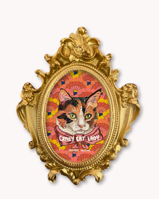 Crazy Cat Lady Print - Mini framed print