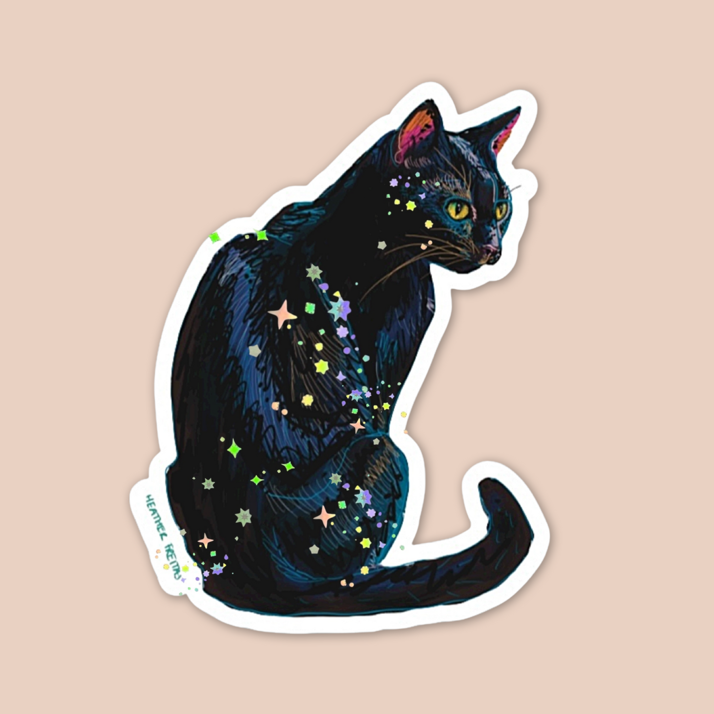Black Cat Sticker