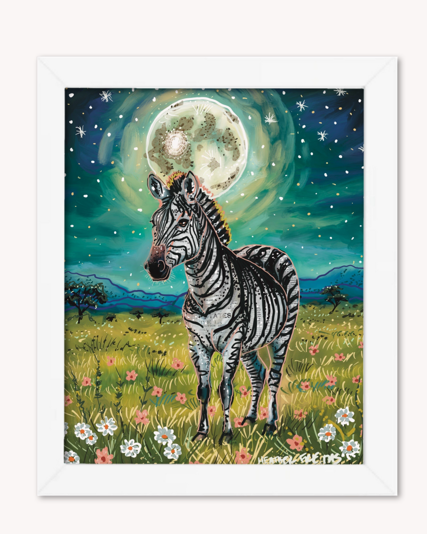 Floral Zebra Print