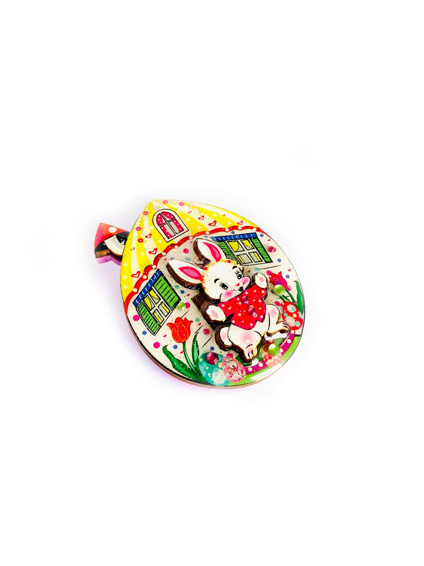 Bobby and his Egg House Brooch by Rosie Rose Parker