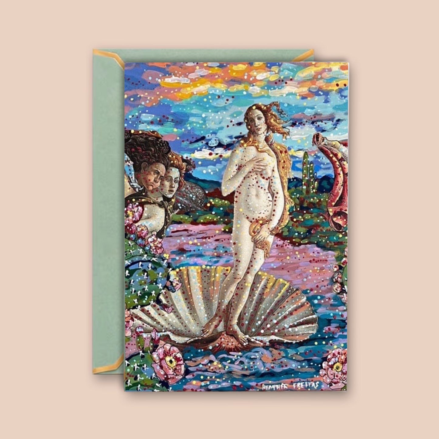 Desert Birth Of Venus - Greeting Card / Fine Art Print