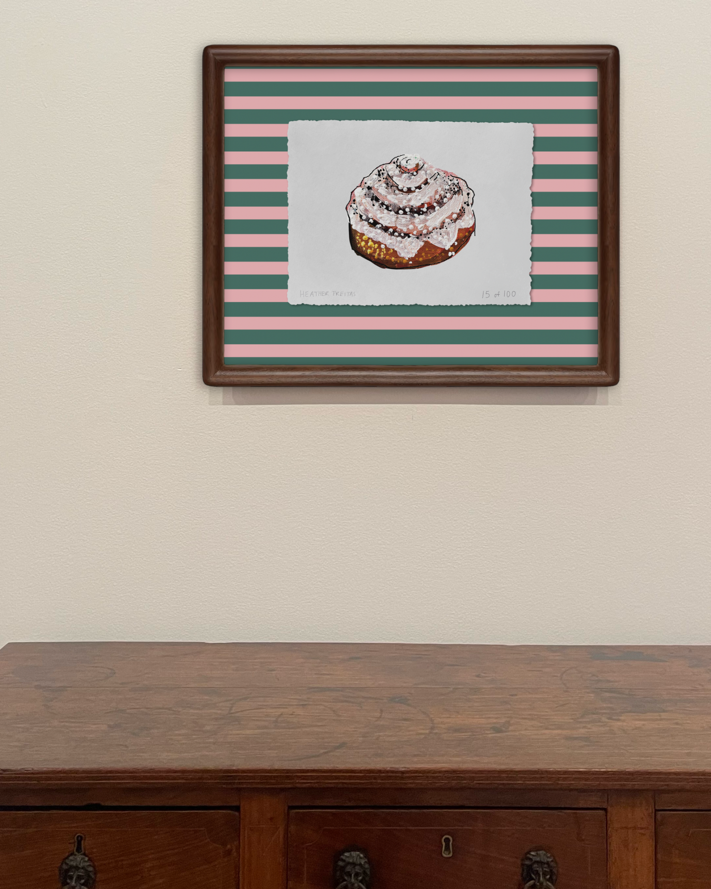 Cinnamon Roll Limited Edition Framed Print
