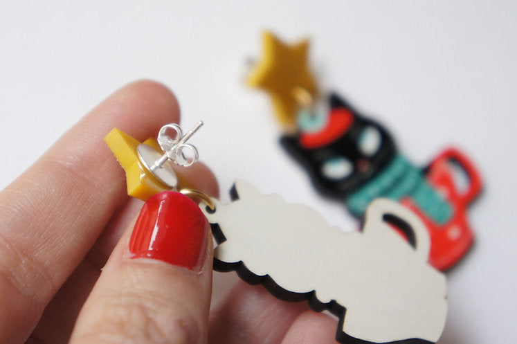Cat Earrings by Laliblue