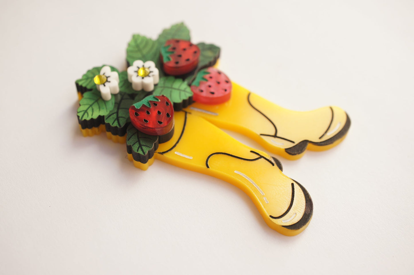 Strawberry Boots Brooch