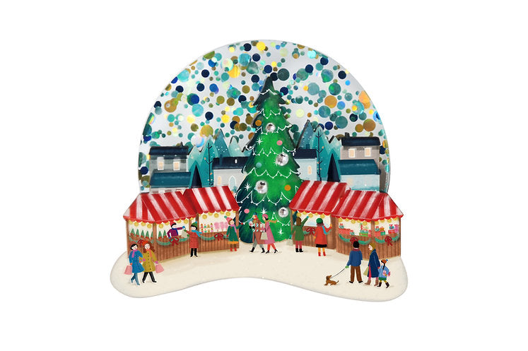 Christmas Market Brooch by Laliblue