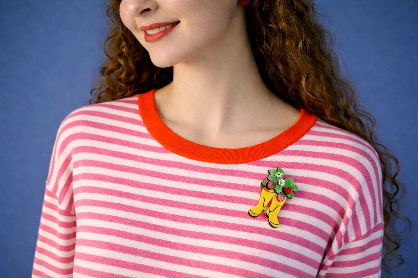 Strawberry Boots Brooch