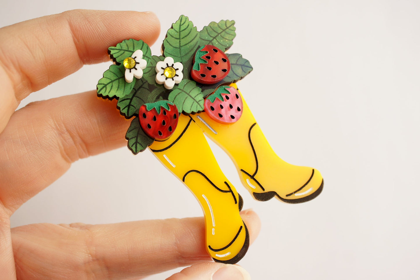 Strawberry Boots Brooch