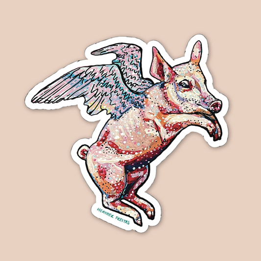 Flying Pig Sticker