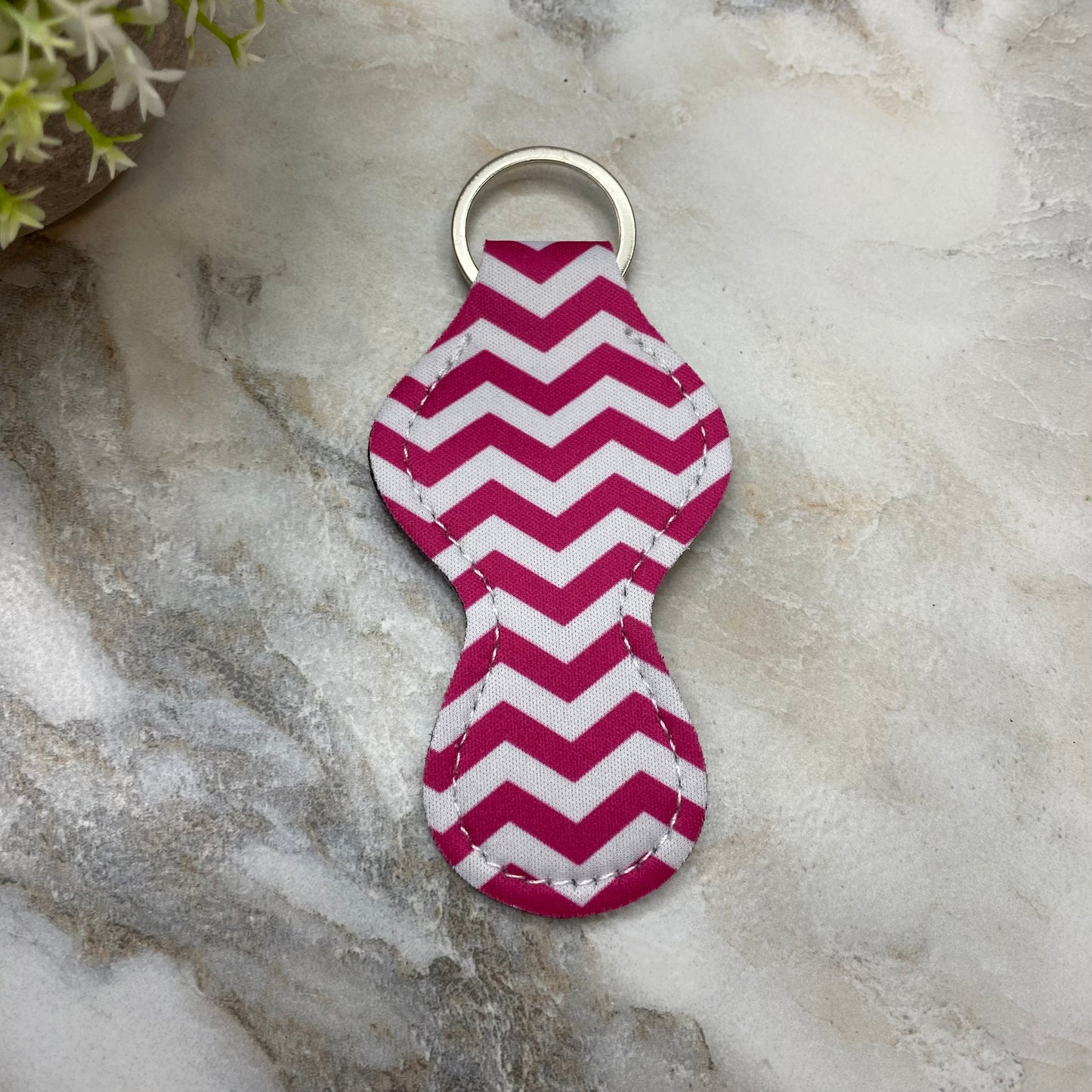 Lip Balm Chapstick Holder - #20 - Pink Chevron