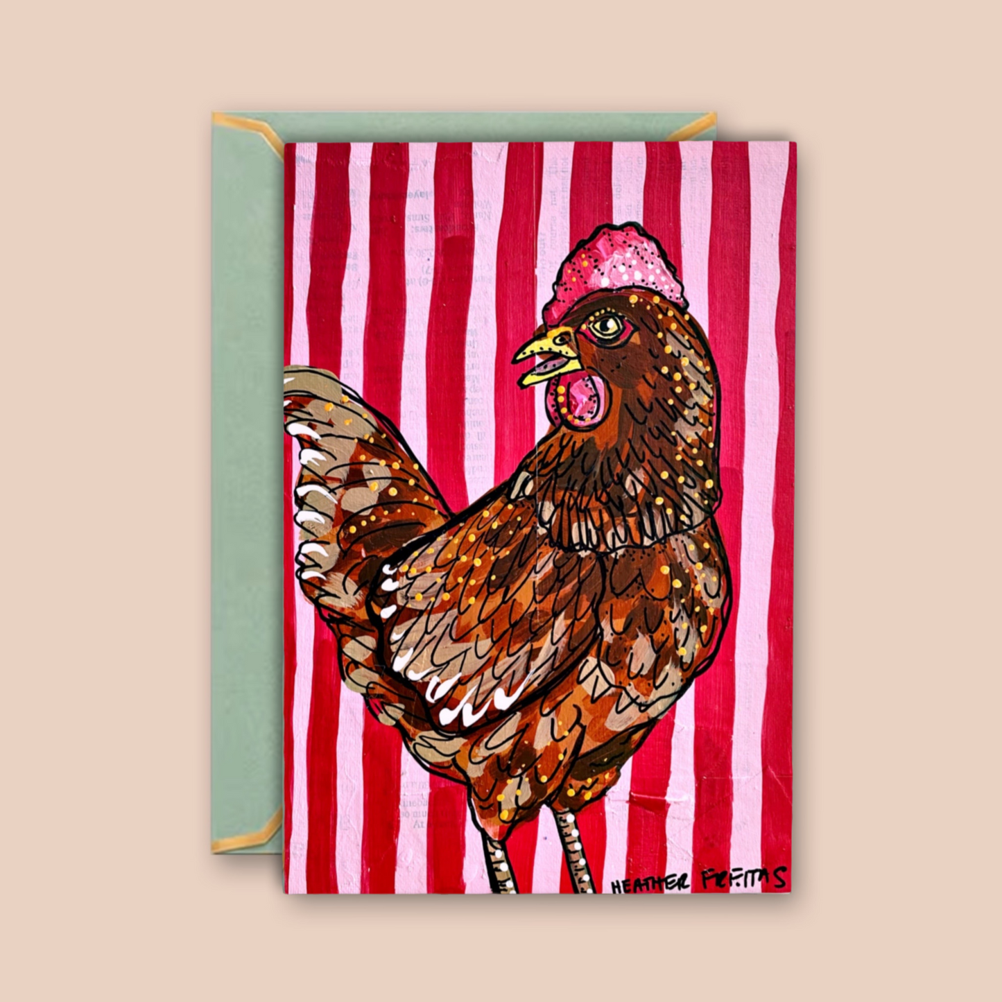 Brown Chicken - Greeting Card / Fine Art Print