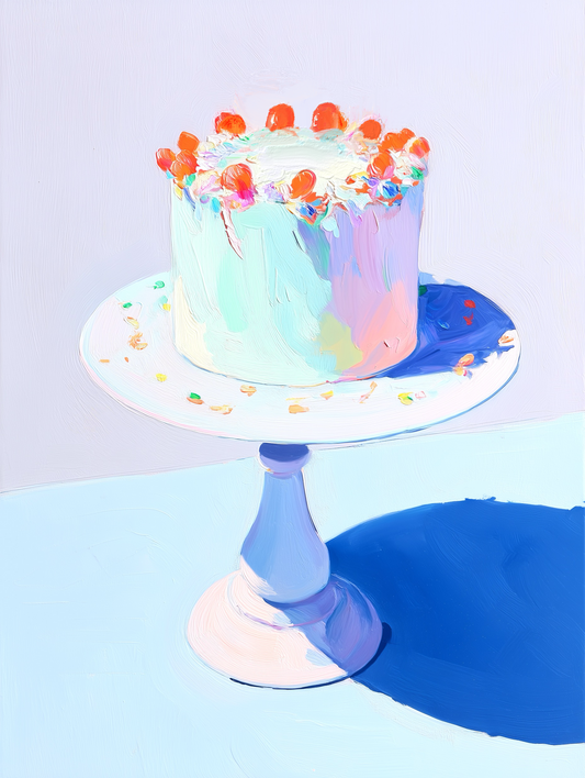 Cake Study I Art Print – Modern Dessert Wall Art for Café Décor