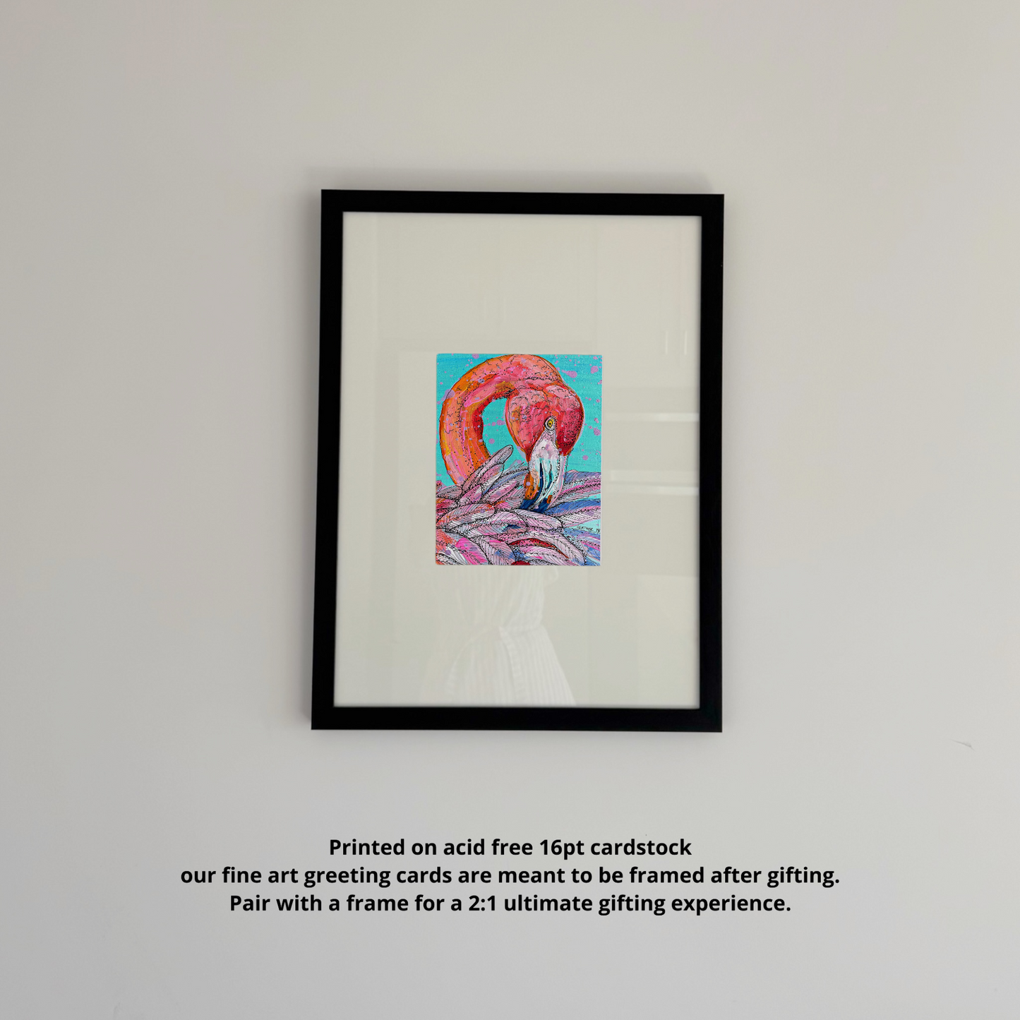Garnet Flamingo - Greeting Card / Fine Art Print